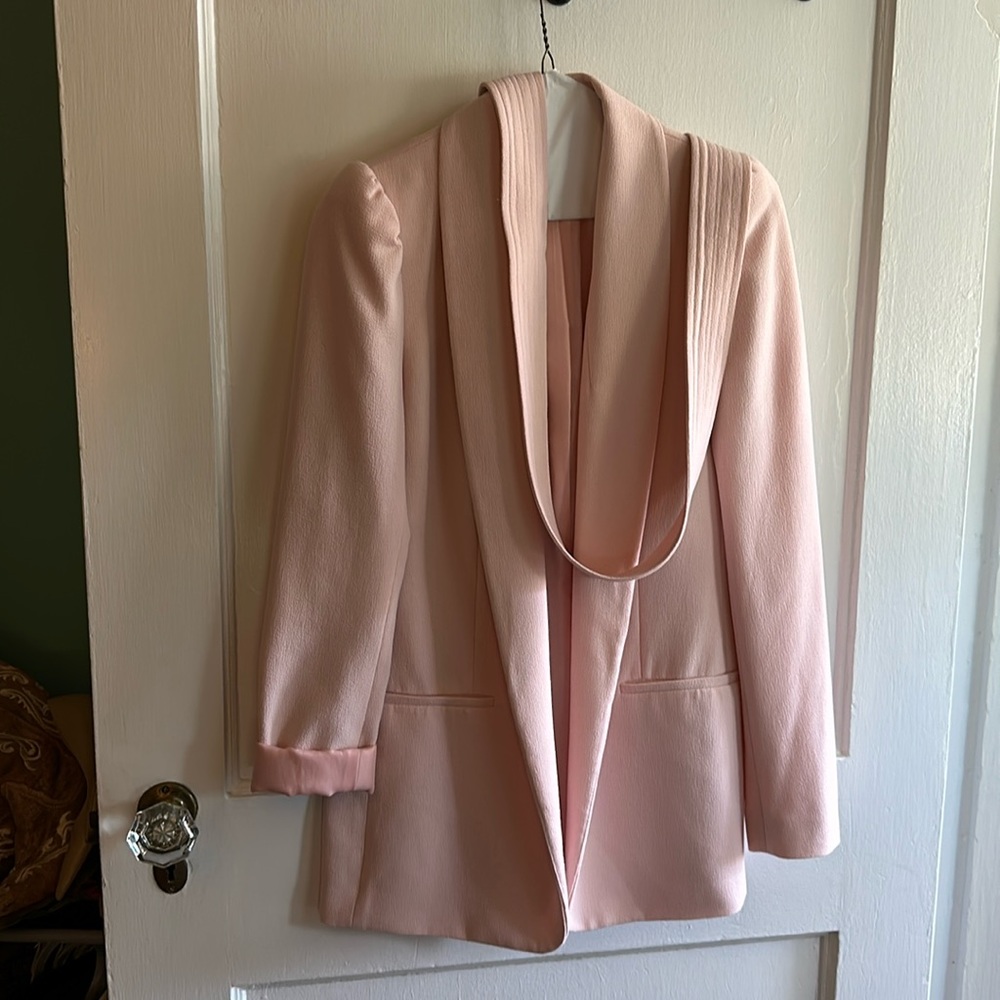 Pink Belted Blazer